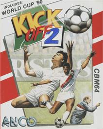 Box cover for Kick Off 2 on the Commodore 64.