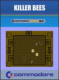 Box cover for Killer Bees on the Commodore 64.