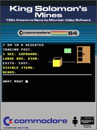 Box cover for King Solomon's Mines on the Commodore 64.