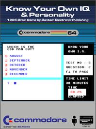 Box cover for Know Your Own Iq And Personality on the Commodore 64.