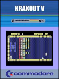 Box cover for Krakout 5 on the Commodore 64.