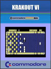 Box cover for Krakout 6 on the Commodore 64.