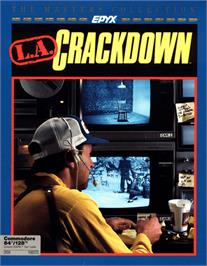 Box cover for L.A. Crackdown on the Commodore 64.