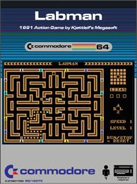 Box cover for Labman on the Commodore 64.