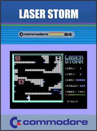 Box cover for Laser Storm on the Commodore 64.