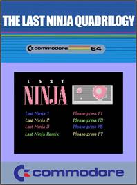 Box cover for Last Ninja Quadrilogy, The on the Commodore 64.