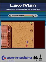 Box cover for Law Man on the Commodore 64.