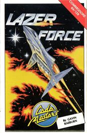 Box cover for Lazer-force on the Commodore 64.