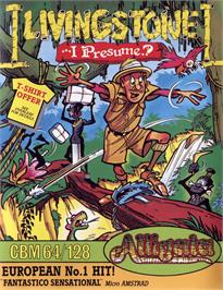 Box cover for Livingstone, I Presume on the Commodore 64.