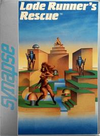 Box cover for Lode Runner's Rescue on the Commodore 64.