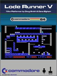 Box cover for Lode Runner 5 on the Commodore 64.