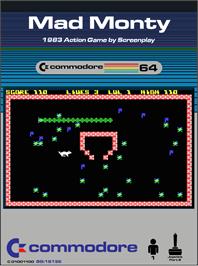 Box cover for Mad Monty on the Commodore 64.