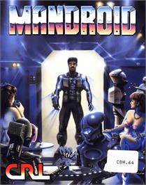 Box cover for Mandroid on the Commodore 64.