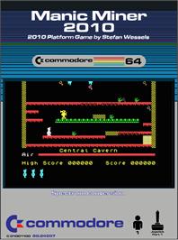 Box cover for Manic Miner 2010 on the Commodore 64.