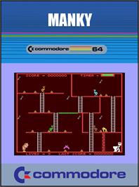 Box cover for Manky on the Commodore 64.