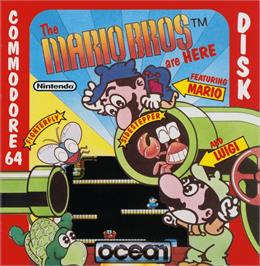 Box cover for Mario Bros. (Ocean) on the Commodore 64.