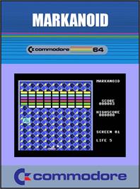 Box cover for Markanoid on the Commodore 64.