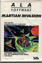 Box cover for Martian Invasion on the Commodore 64.
