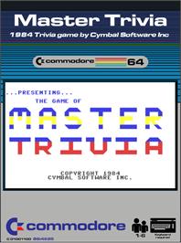 Box cover for Master Trivia on the Commodore 64.