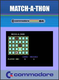 Box cover for Match-a-thon on the Commodore 64.