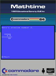 Box cover for Mathtime on the Commodore 64.