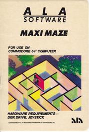 Box cover for Maxi Maze on the Commodore 64.