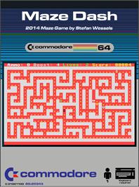 Box cover for Maze Dash on the Commodore 64.