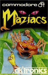 Box cover for Maziacs on the Commodore 64.