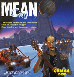 Box cover for Mean City on the Commodore 64.