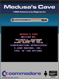 Box cover for Medusa's Cave on the Commodore 64.