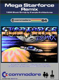 Box cover for Mega Starforce Remix on the Commodore 64.