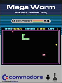 Box cover for Mega Worm on the Commodore 64.