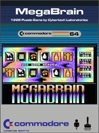 Box cover for Megabrain on the Commodore 64.