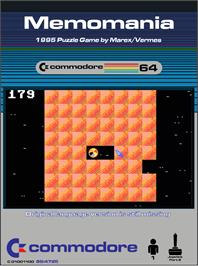 Box cover for Memomania on the Commodore 64.
