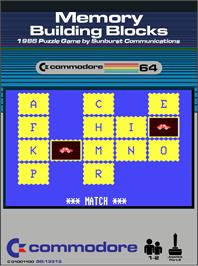 Box cover for Memory Building Blocks on the Commodore 64.