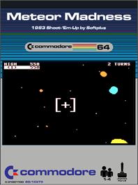 Box cover for Meteor Madness on the Commodore 64.