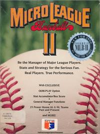 Box cover for Microleague Baseball 2 on the Commodore 64.