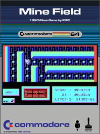 Box cover for Mine Field (Ellis Horwood) on the Commodore 64.