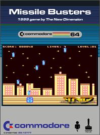 Box cover for Missile Busters on the Commodore 64.