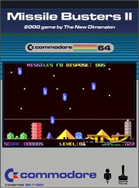 Box cover for Missile Busters 2 on the Commodore 64.