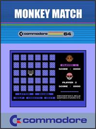 Box cover for Monkey Match on the Commodore 64.