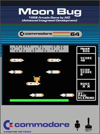 Box cover for Moon Bug on the Commodore 64.
