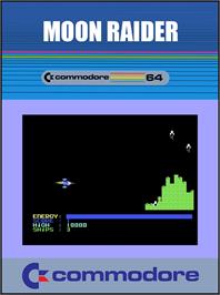 Box cover for Moon Raider on the Commodore 64.