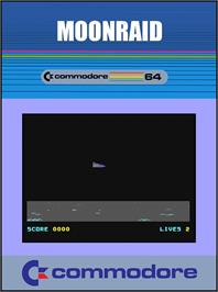 Box cover for Moonraid on the Commodore 64.