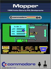 Box cover for Mopper on the Commodore 64.