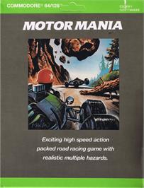 Box cover for Motor Mania on the Commodore 64.