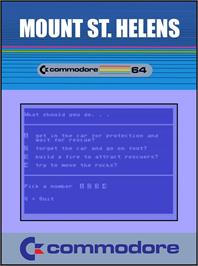 Box cover for Mount St. Helens on the Commodore 64.