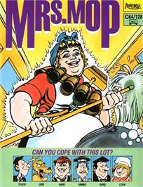 Box cover for Mrs. Mop on the Commodore 64.