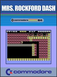Box cover for Mrs. Rockford Dash on the Commodore 64.