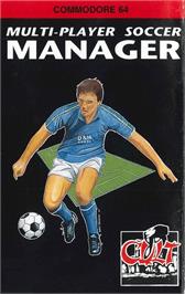 Box cover for Multi-player Soccer Manager on the Commodore 64.